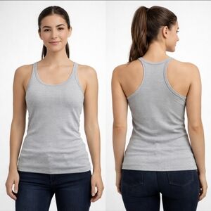Universal Thread Goods Co Gray Ribbed Tank Top M Thin Strap Racerback Basic